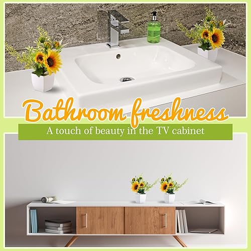 Miniatura 5 de 6 plantas artificiales pequeñas en maceta, decoración estética de eucalipto, centros de mesa de cocina, centros de mesa para verano, otoño, hogar,