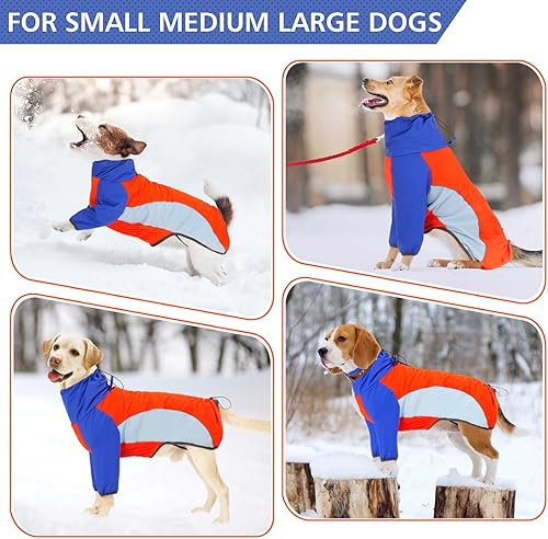 Miniatura 7 de Due Felice Abrigo de forro polar para perro, abrigo de invierno para perros pequeños, medianos y grandes, chaqueta de nieve impermeable con agujero