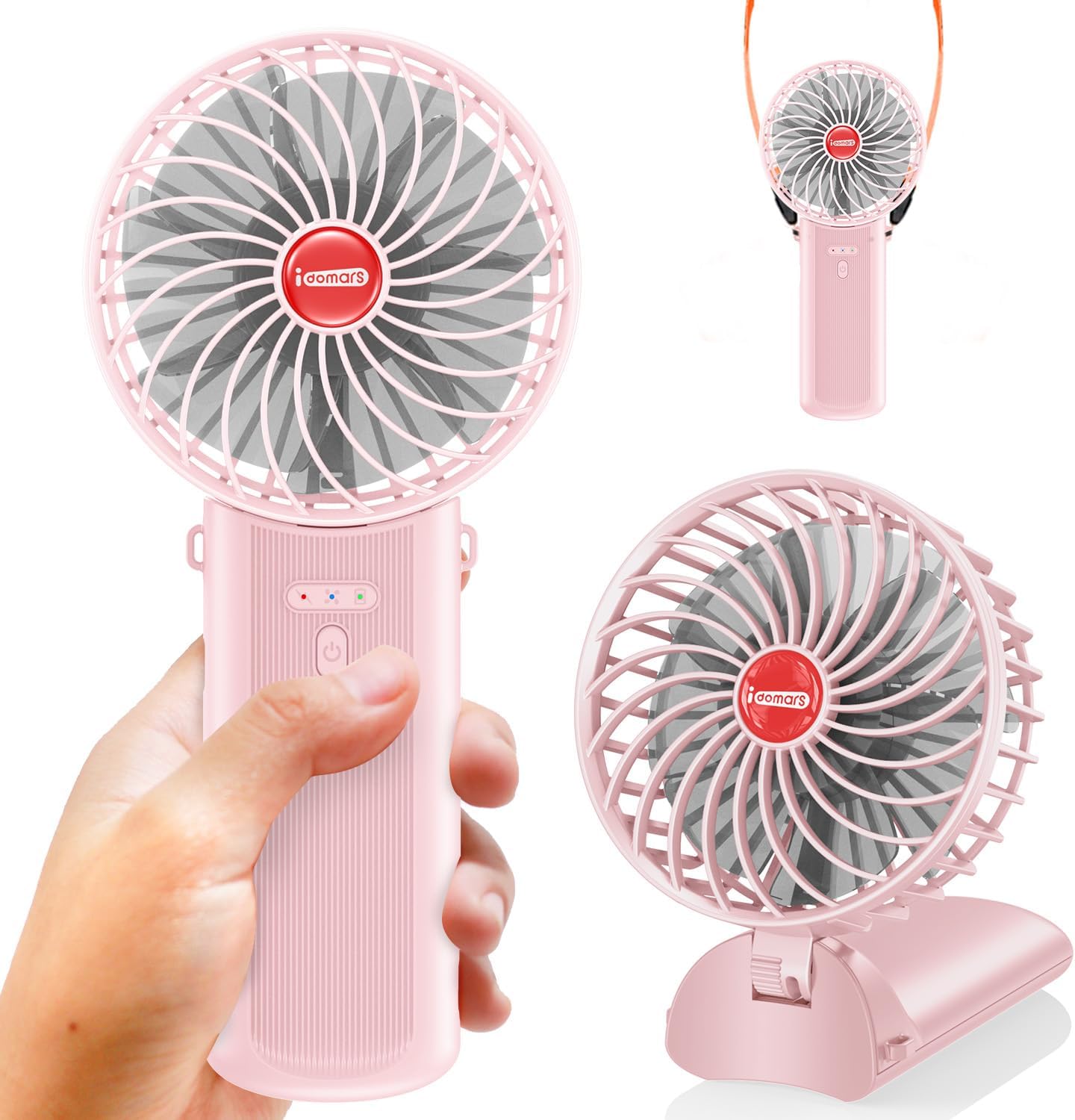 Mini Ventilateur Portable,6 vitesses avec Écran LED,Rechargeable USB-C,Silencieux Petit Ventilateur de Bureau pour voyage [Noir] - Bricolage