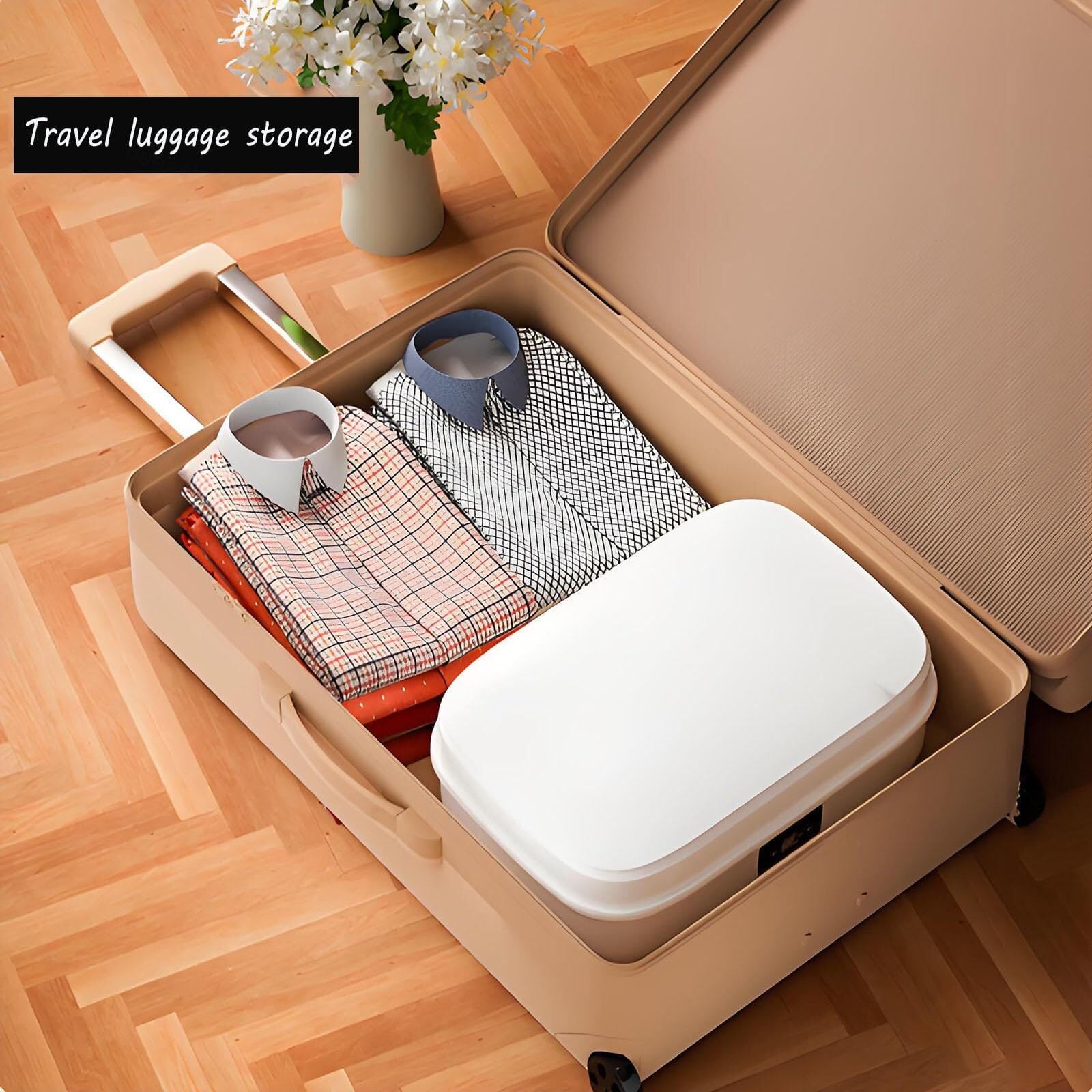 Secadora Secadora de ropa portátil for apartamentos, autocaravanas y viajes. Pequeña, silenciosa y de secado rápido. Incluye temporizador de 240 minutos y plancha plegable.