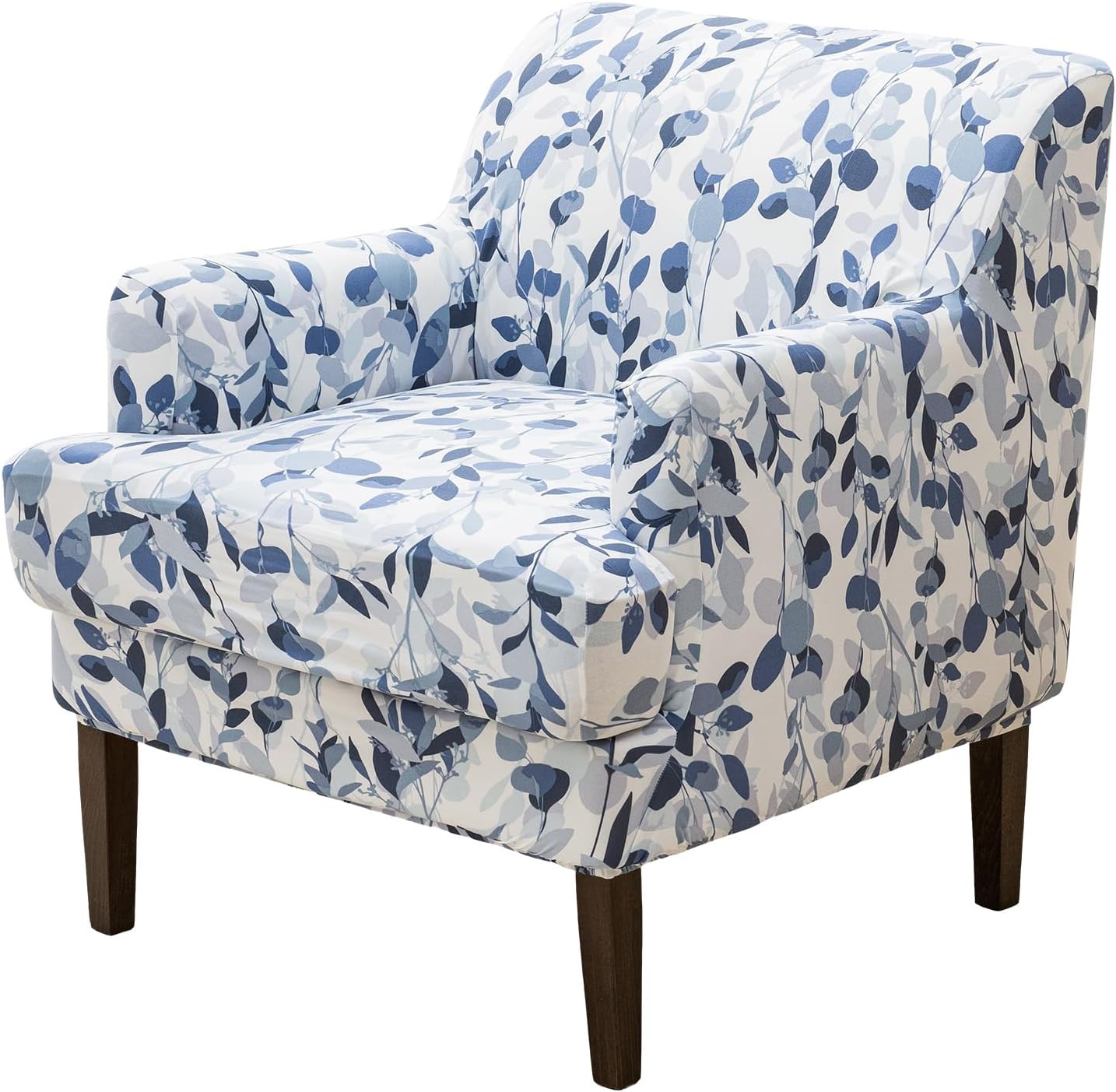 CRFATOP Mid-Century Accent Chair Covers with Cushion Cover Printed 2 Pieces Upholstered Armchair Slipcovers for Living Room Comfy Sofa Reading Furniture Protector for Apartment Bedroom Office,B05
