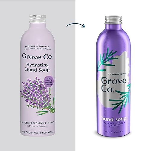 Miniatura 2 de Grove Co. Recambios de jabón de manos en gel hidratante (3 x 13 onzas líquidas) sin plástico, sin plástico, deja las manos suaves y limpias, 100%