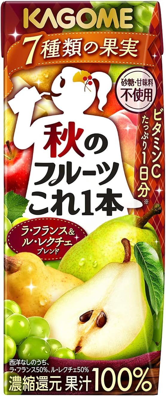 Amazon カゴメ 秋のフルーツこれ一本 ラ フランス ル レクチェブレンド0ml 24本 カゴメ 野菜ジュース フルーツジュース 通販