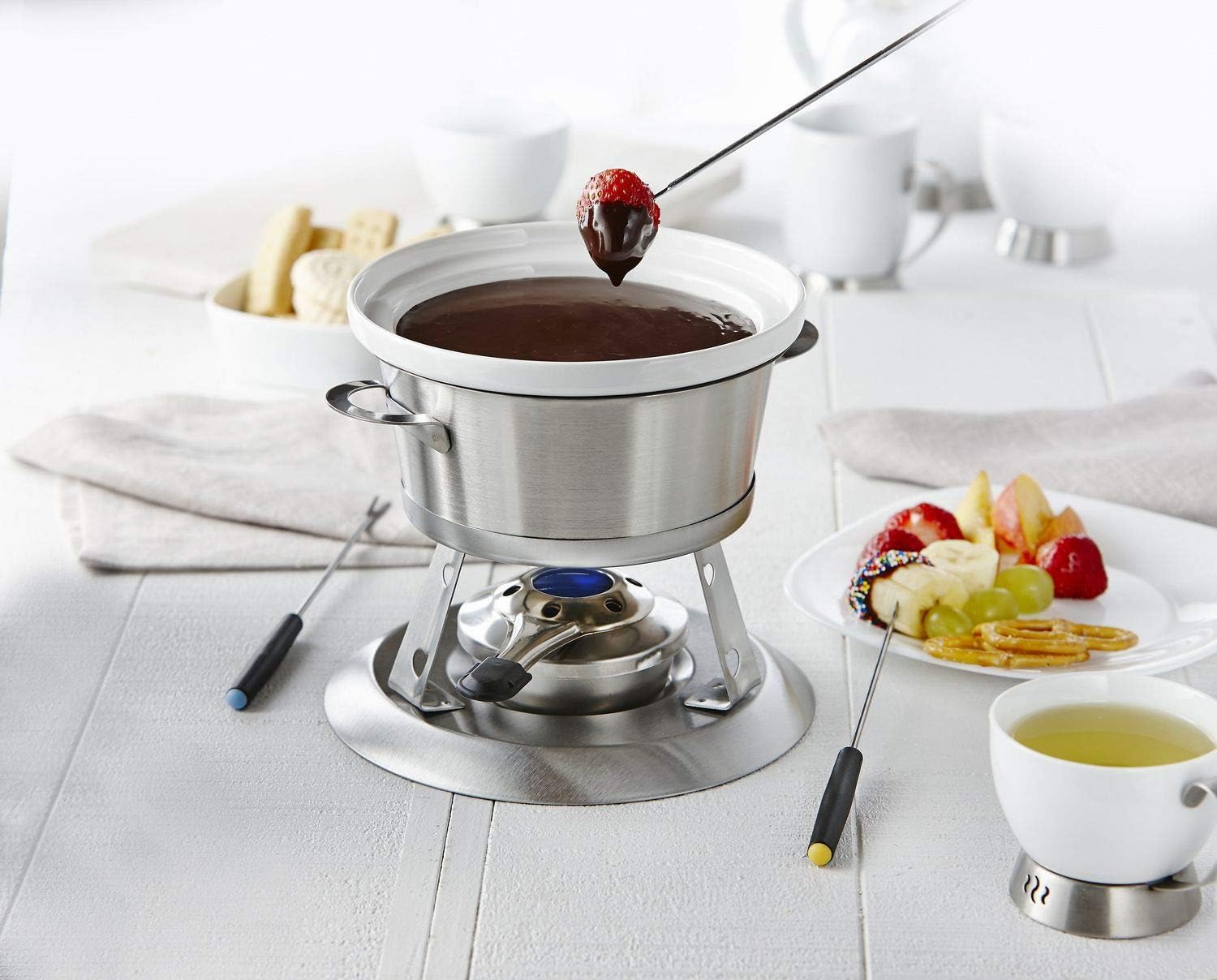 Trudeau 3-in-1 Kayla Stainless Steel Fondue Set