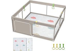 Extra Large and Portable 71 x 59 Playpen for Curious Toddlers