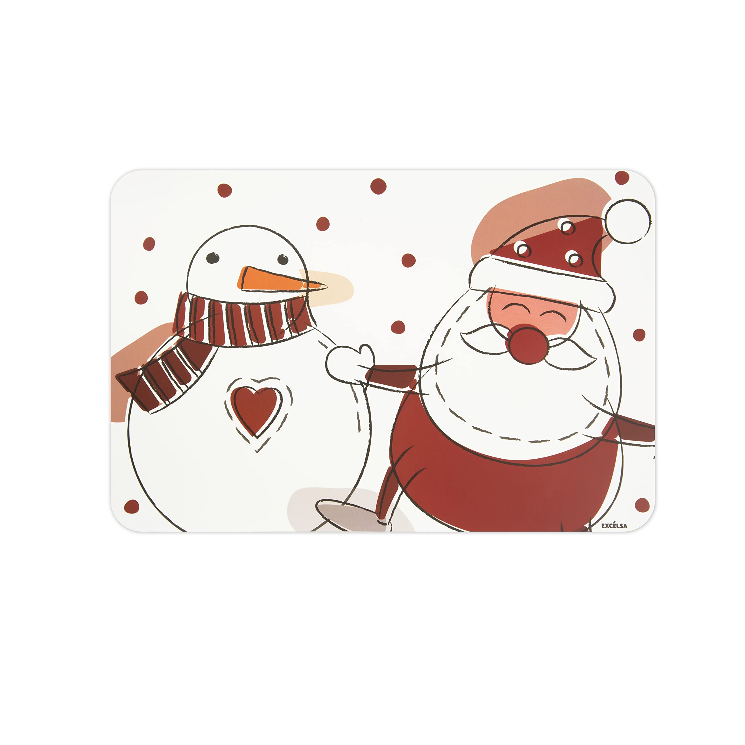Excelsa 66068 Snowman Set of 6 Placemats, Polypropylene