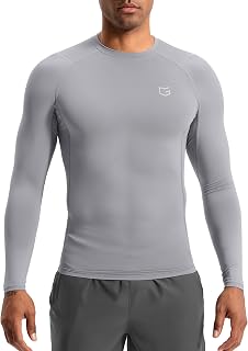 G Gradual Mens Compression Shirt Long Sleeve Moisture Wicking Running Tops