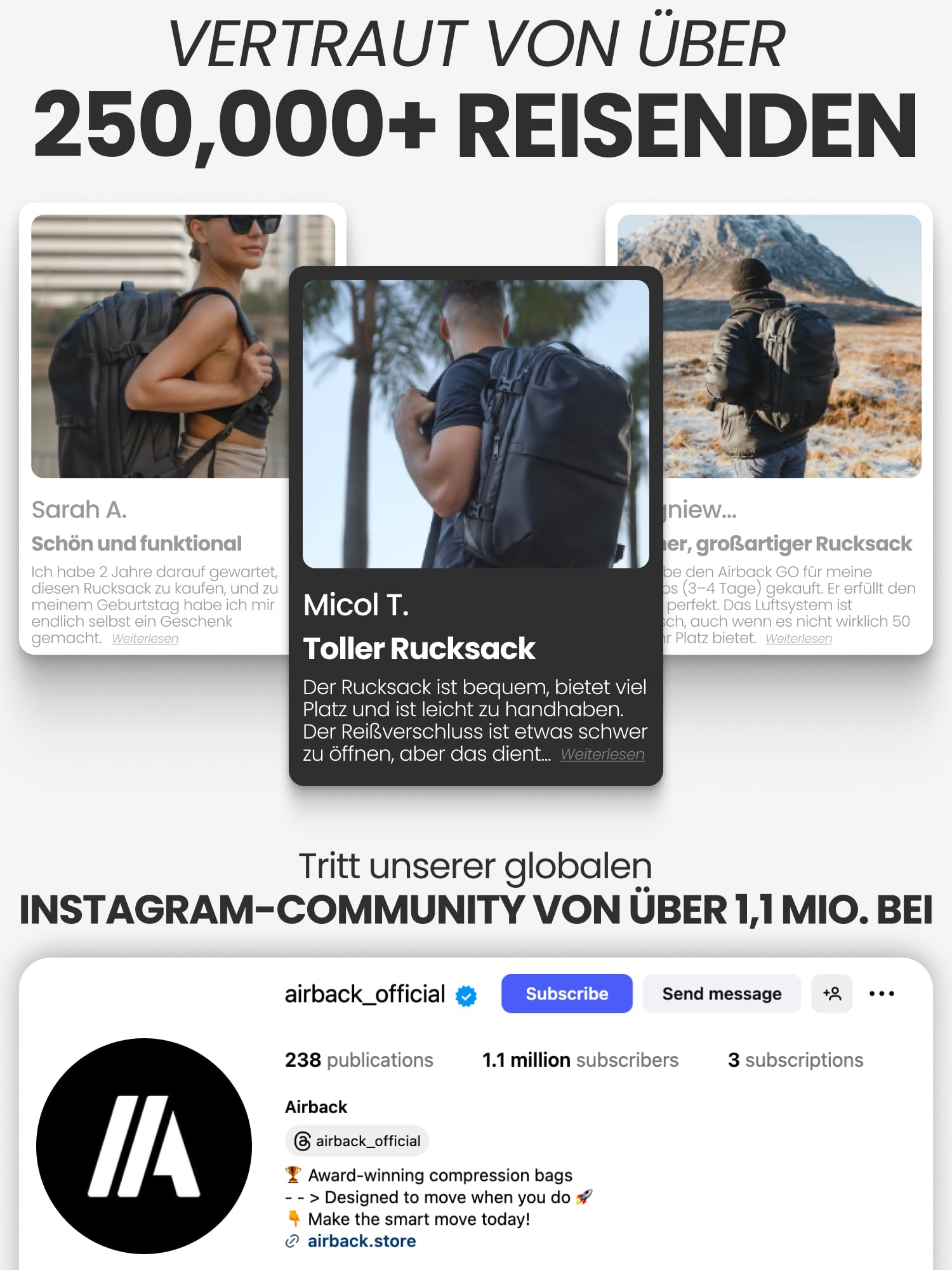 Airback Winzige Luftpumpe, tragbare elektrische Pumpe mit LED-Anzeige, Passend für alle unsere Rucksäcke, Mini Airpump, Schwarz
