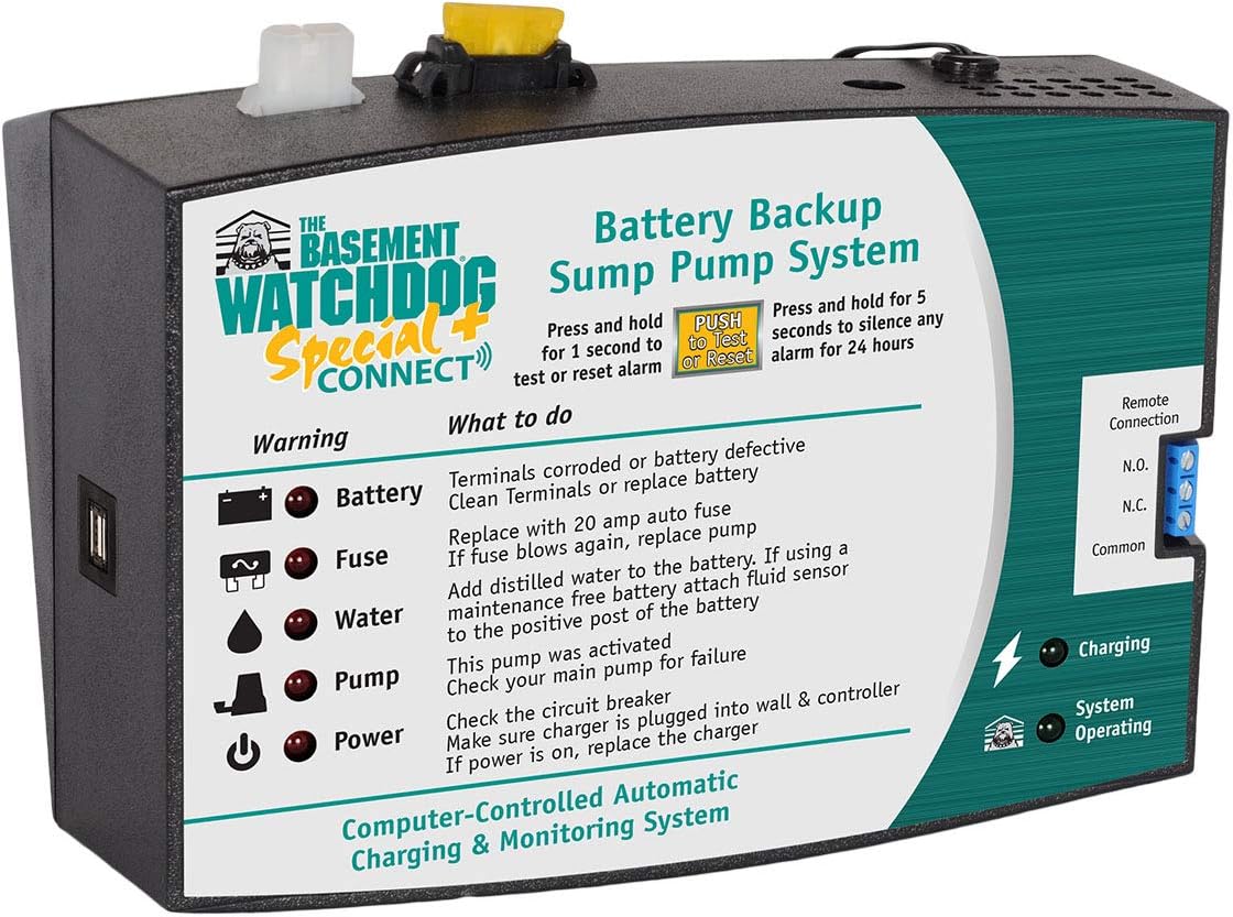 American Fluorescent Bw4000 1730 Gallons Per Hour Basement Watchdog Combination Primary and Back-Up Pump System