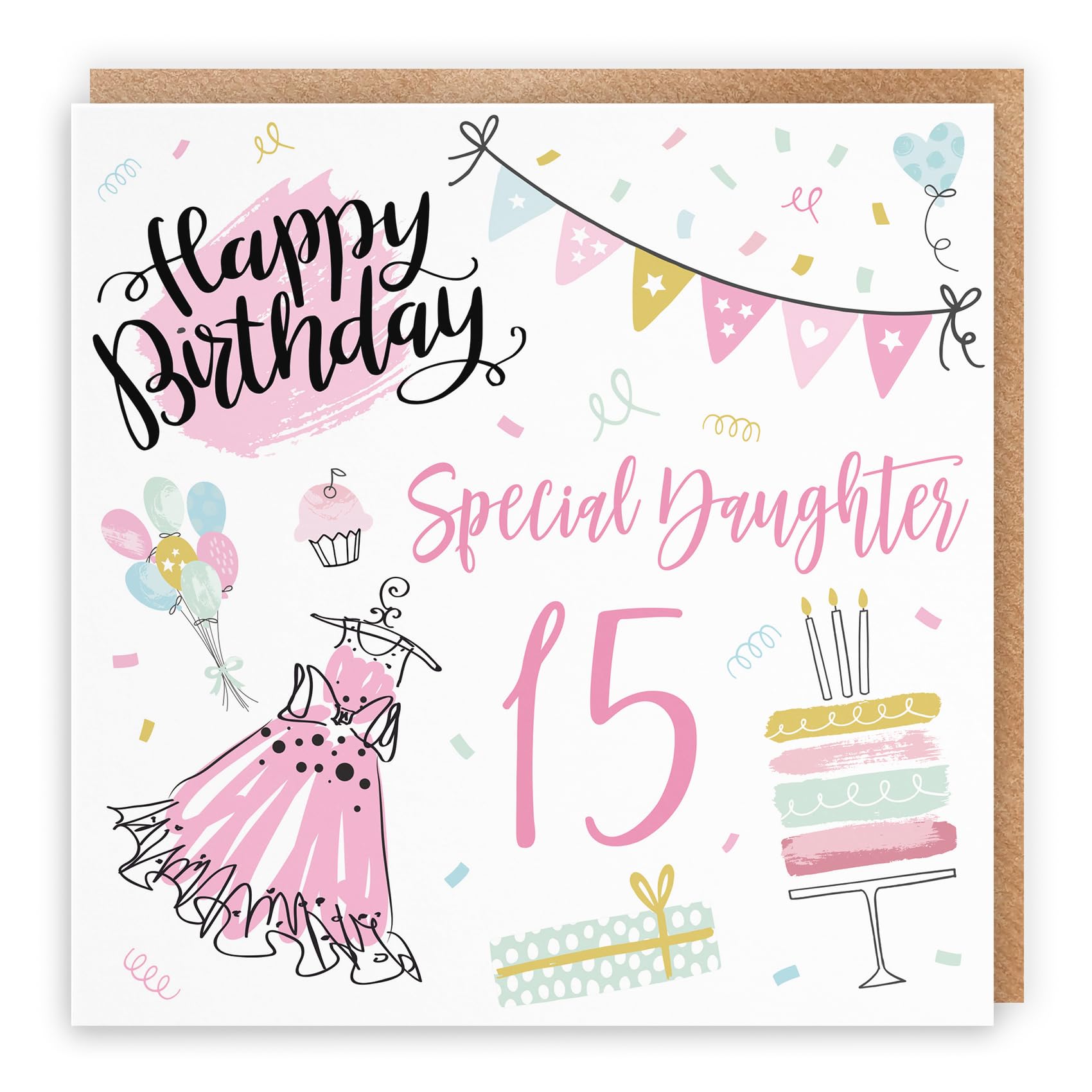 Hunts England Biglietto Di Auguri 19° Compleanno Per Figlia – Special Daughter – Champagne Collection (148x148 Mm) - 5