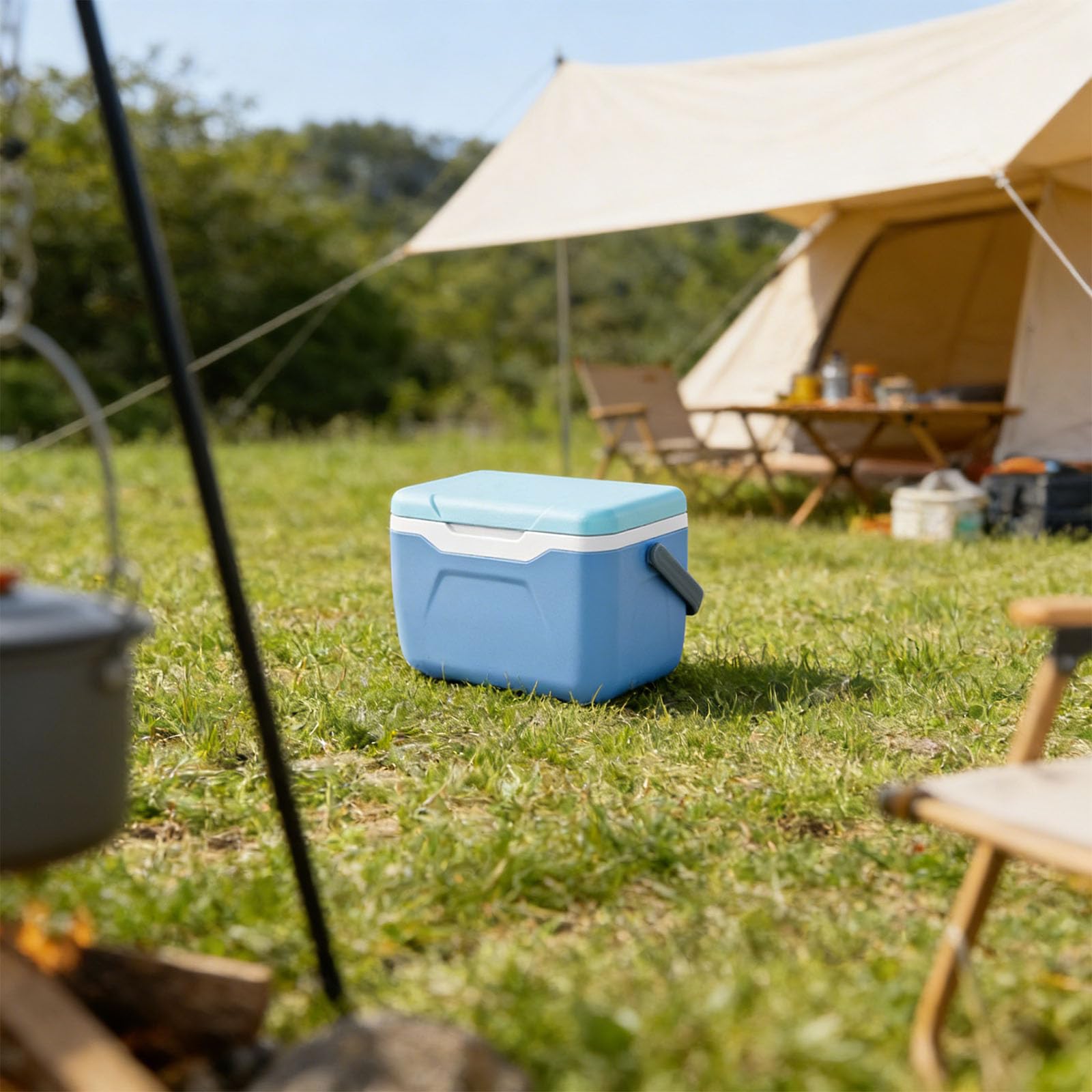 Kapazität Kühlbox Isolierter Lebensmittelbehälter Isolierung Kühlkoffer Kunststoffstruktur für Auto Camping Outdoor Auslaufsichere Kühlschrankbox