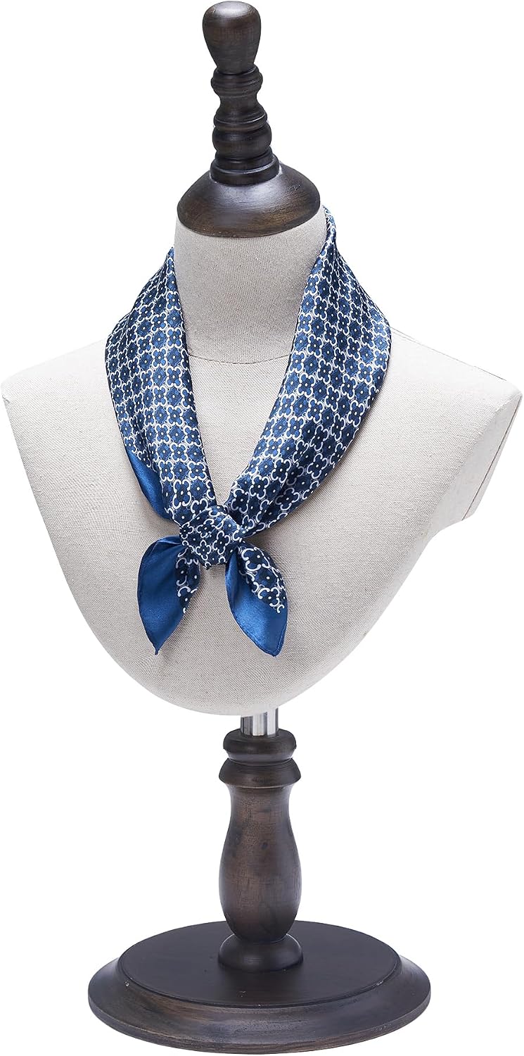 Men's 100% Mulberry Silk Neck Scarf, 21" x 21" Square Bandana