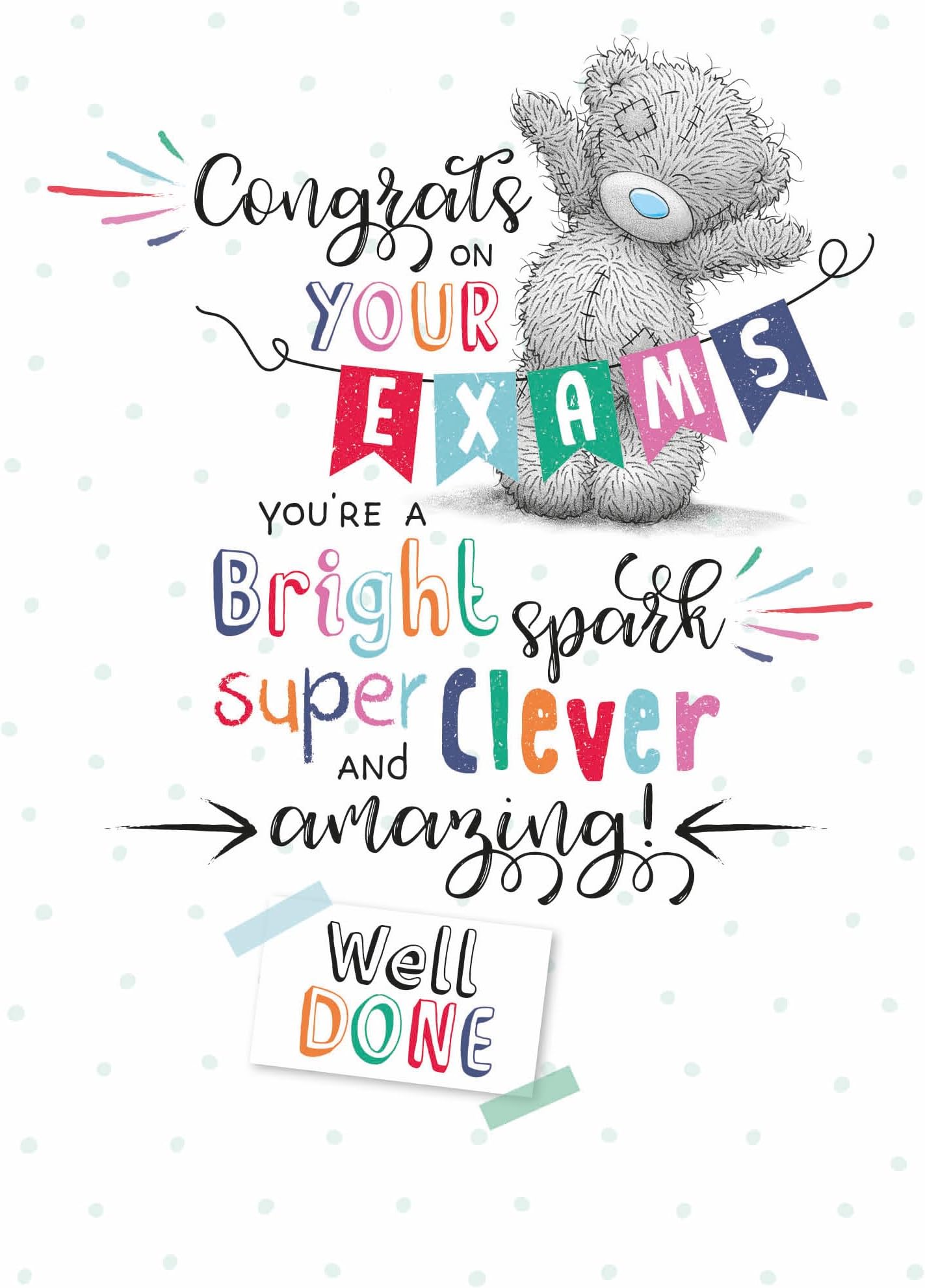 Me To You Tatty Teddy Good Luck In Your Exams Greeting Card 5x7ins ...