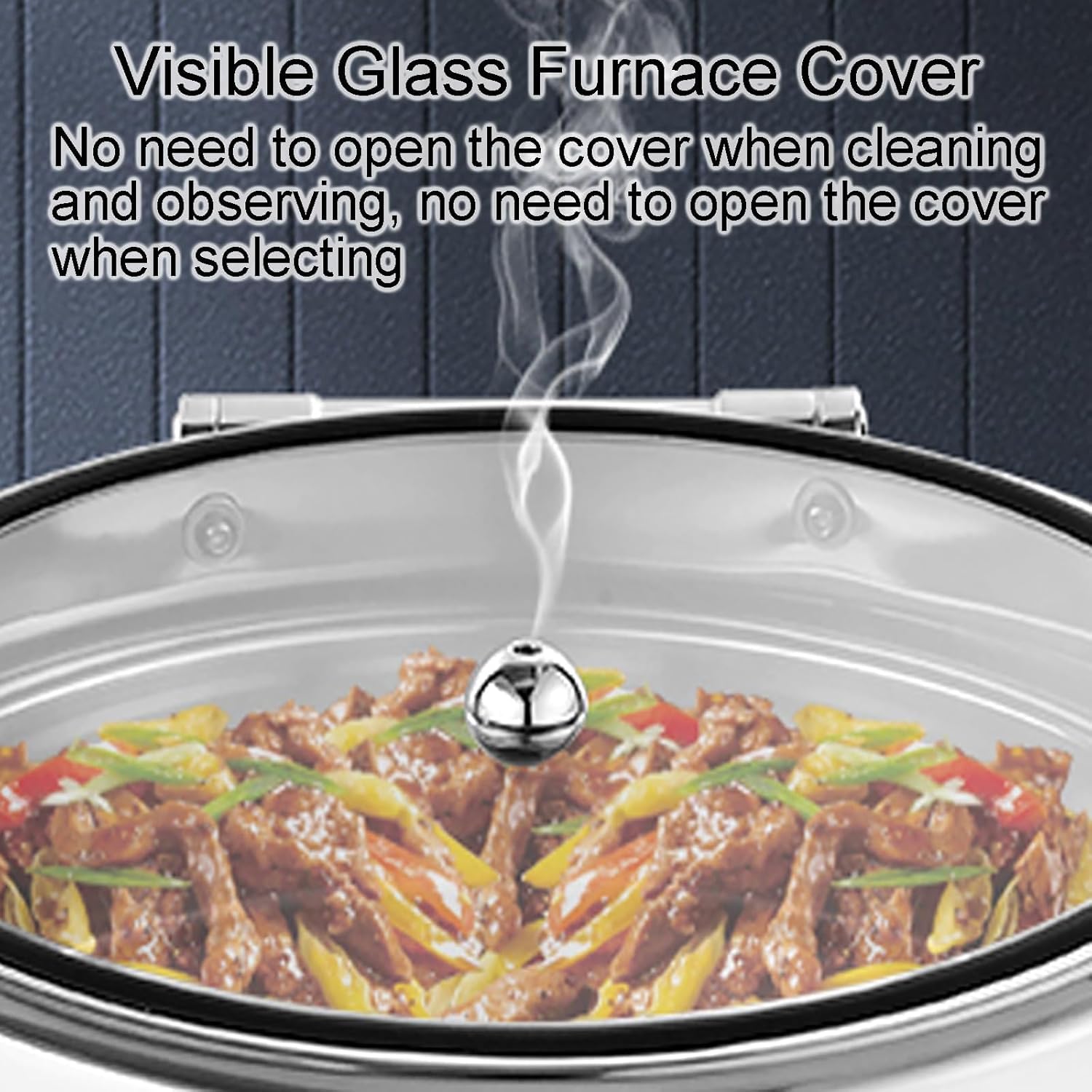 2PC 9L Chafing Dish Elettrico Acciaio Inox, Scaldavivande Elettrico Professionale con Regolazione Intelligente della Temperatura, per Buffet, Feste e Banchetti (1/2PAN)