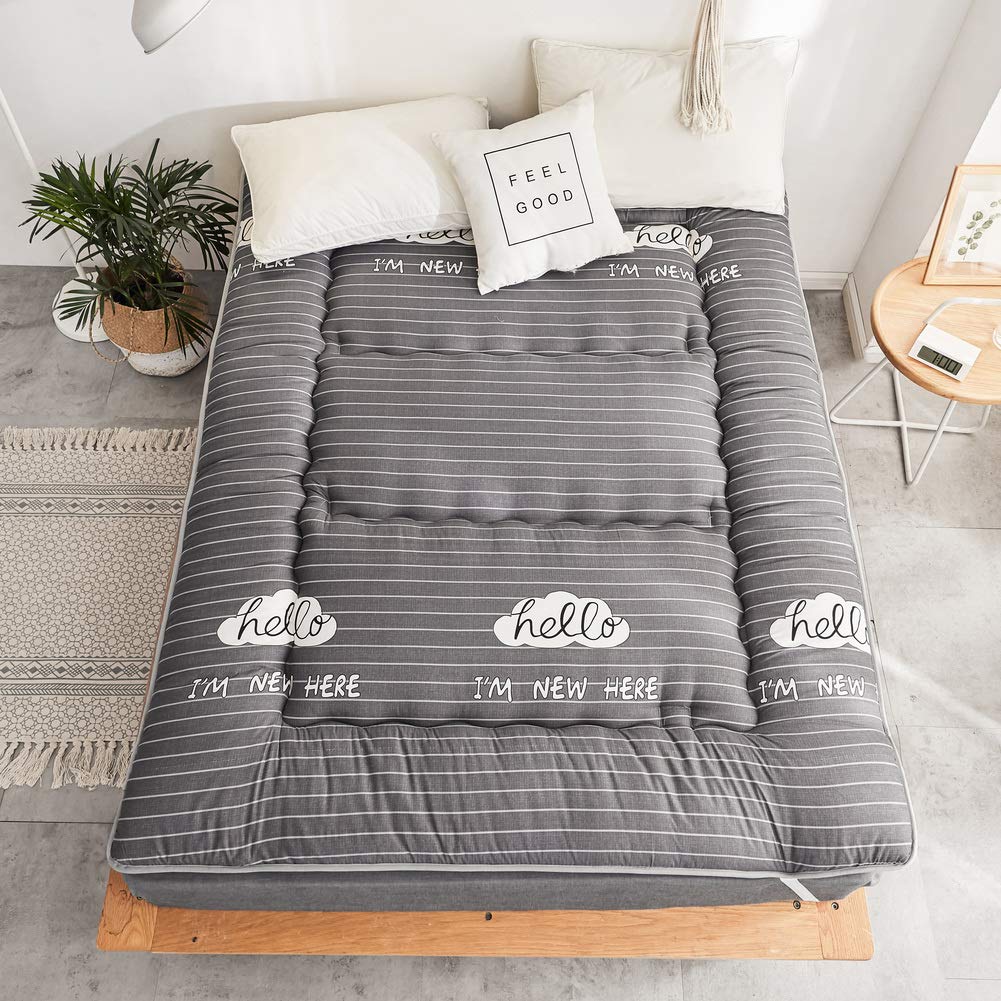 Quilted Floor Mattress, Traditional Japanese Futon Mattress, Thick Bed Mattress Breathable Soft Mattress Mat Foldable-f Full