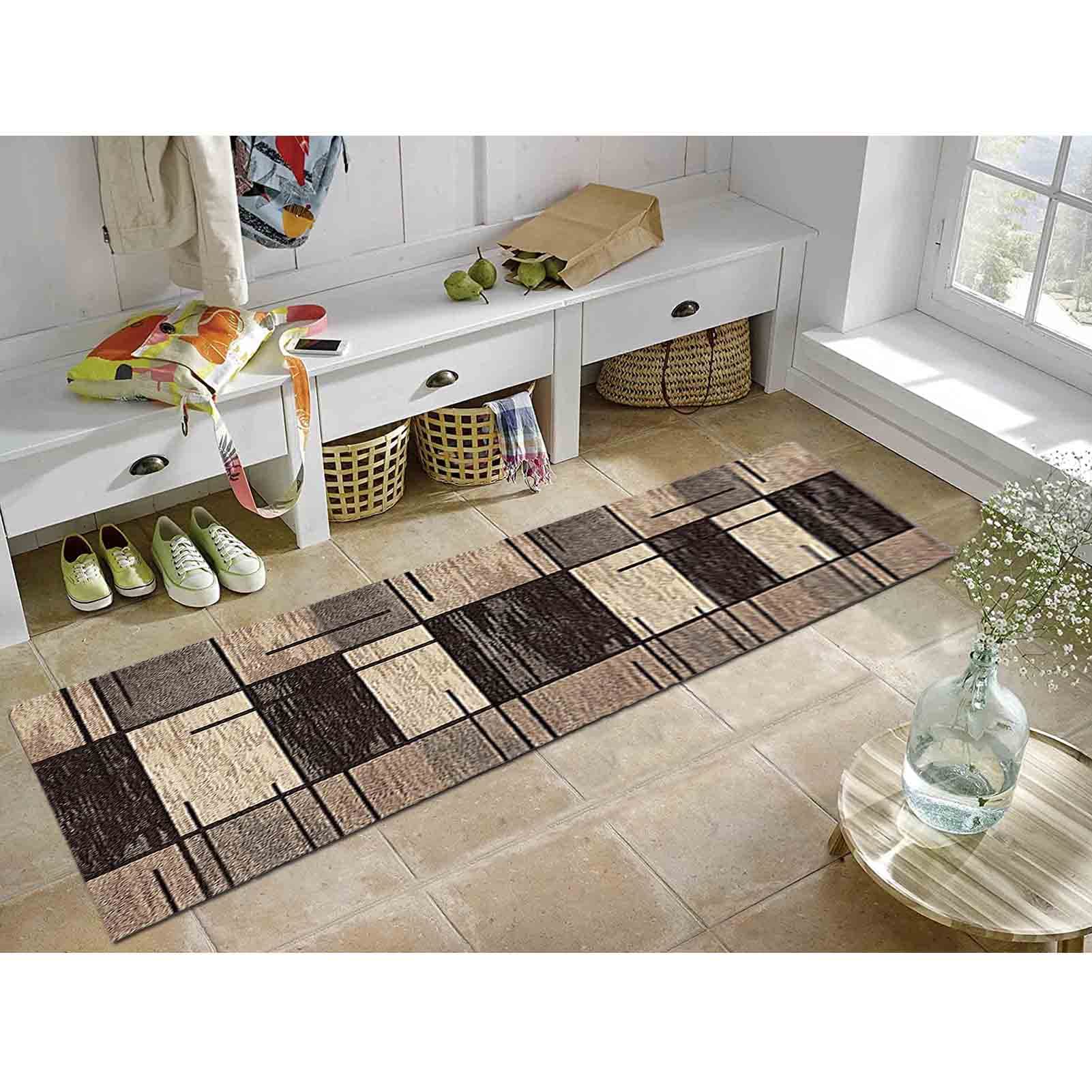 Tapis pour entrée cuisine couloir gris tapis intérieur antidérapant 80x300
