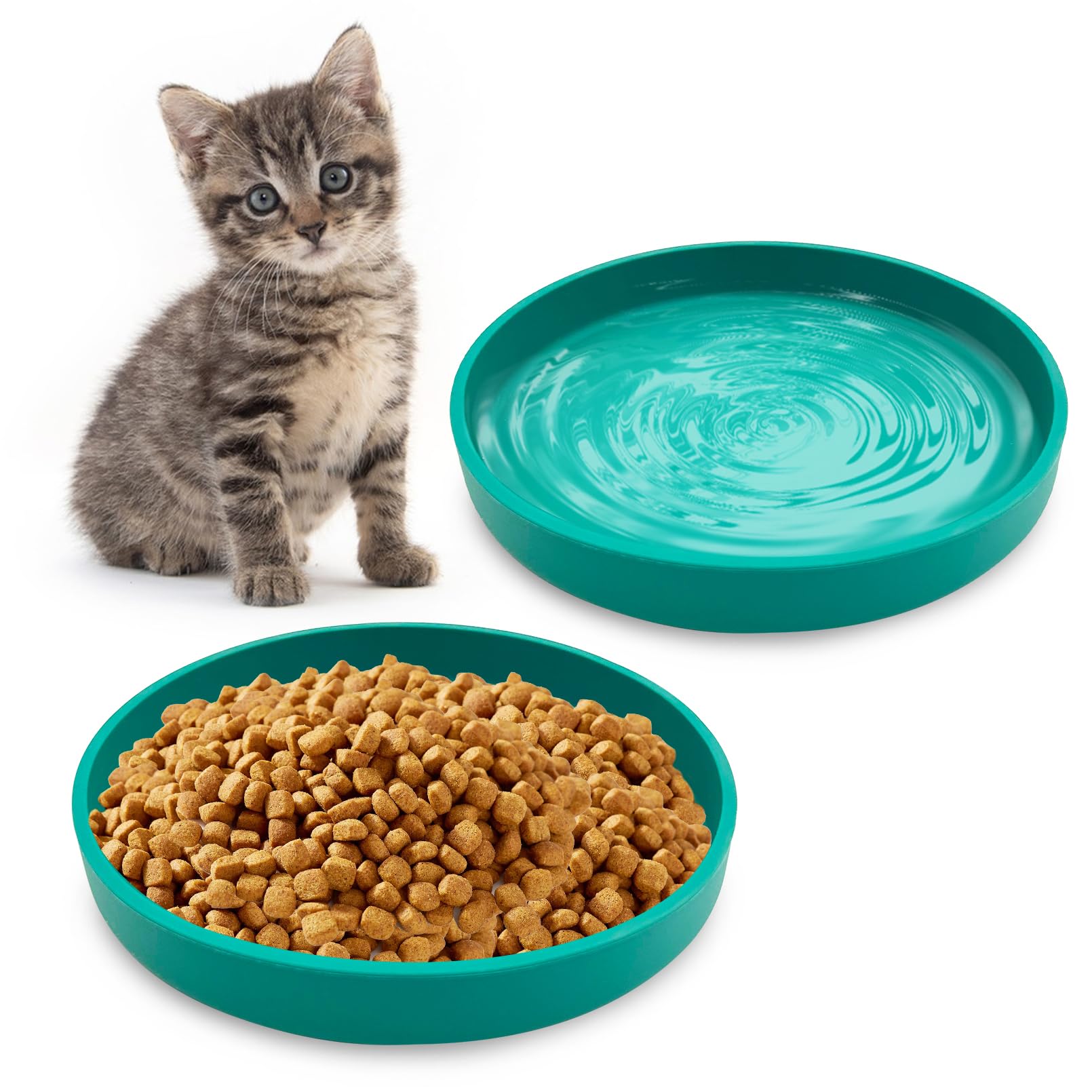 Silicone Cat Food Bowl Shallow Dishes 9in Wide Cats Desertcart