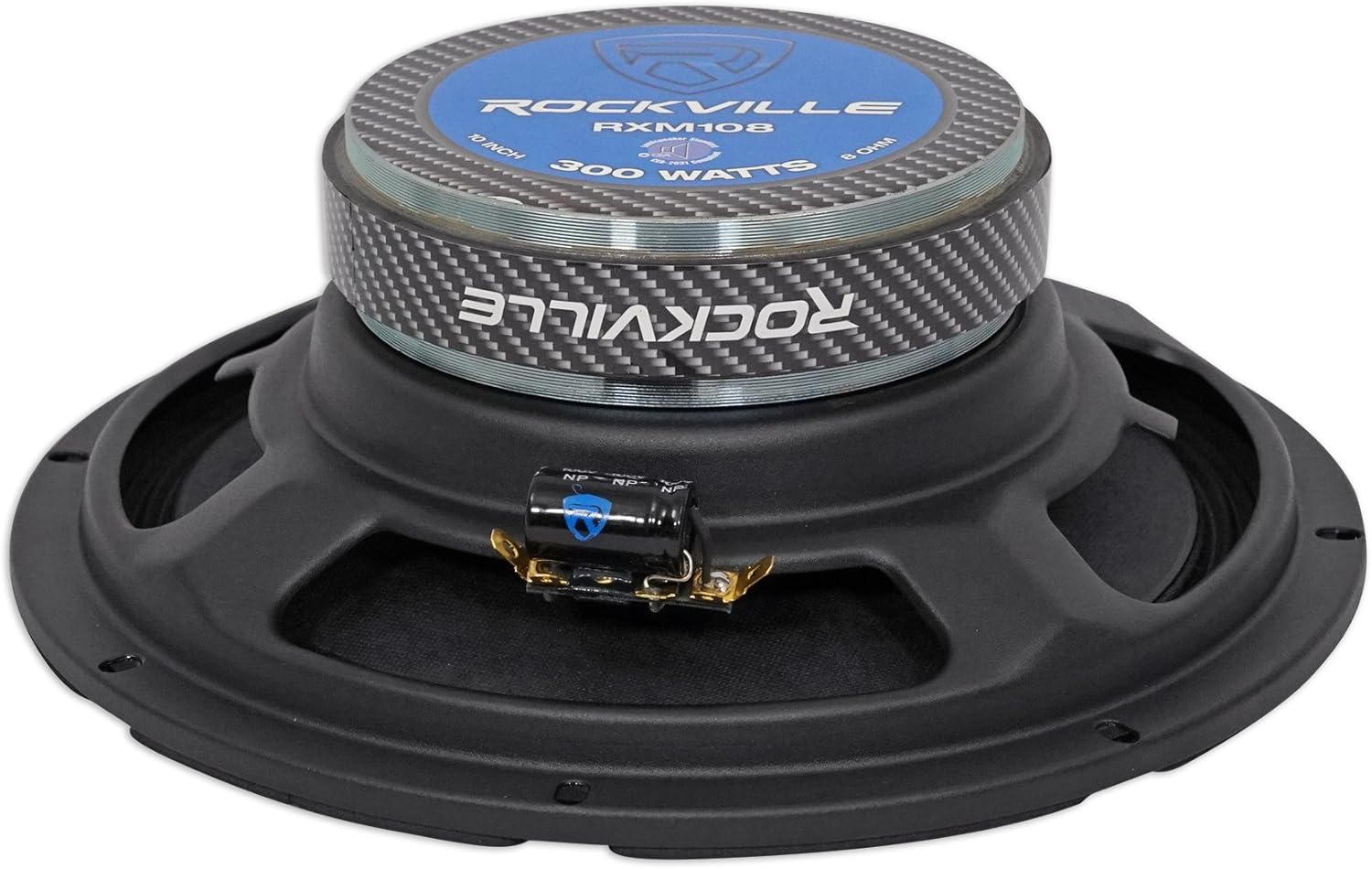 Rockville (4) RXM108 10" 2400w 8-Ohm SPL Car Midrange Mid-Bass Speakers w/Bullet