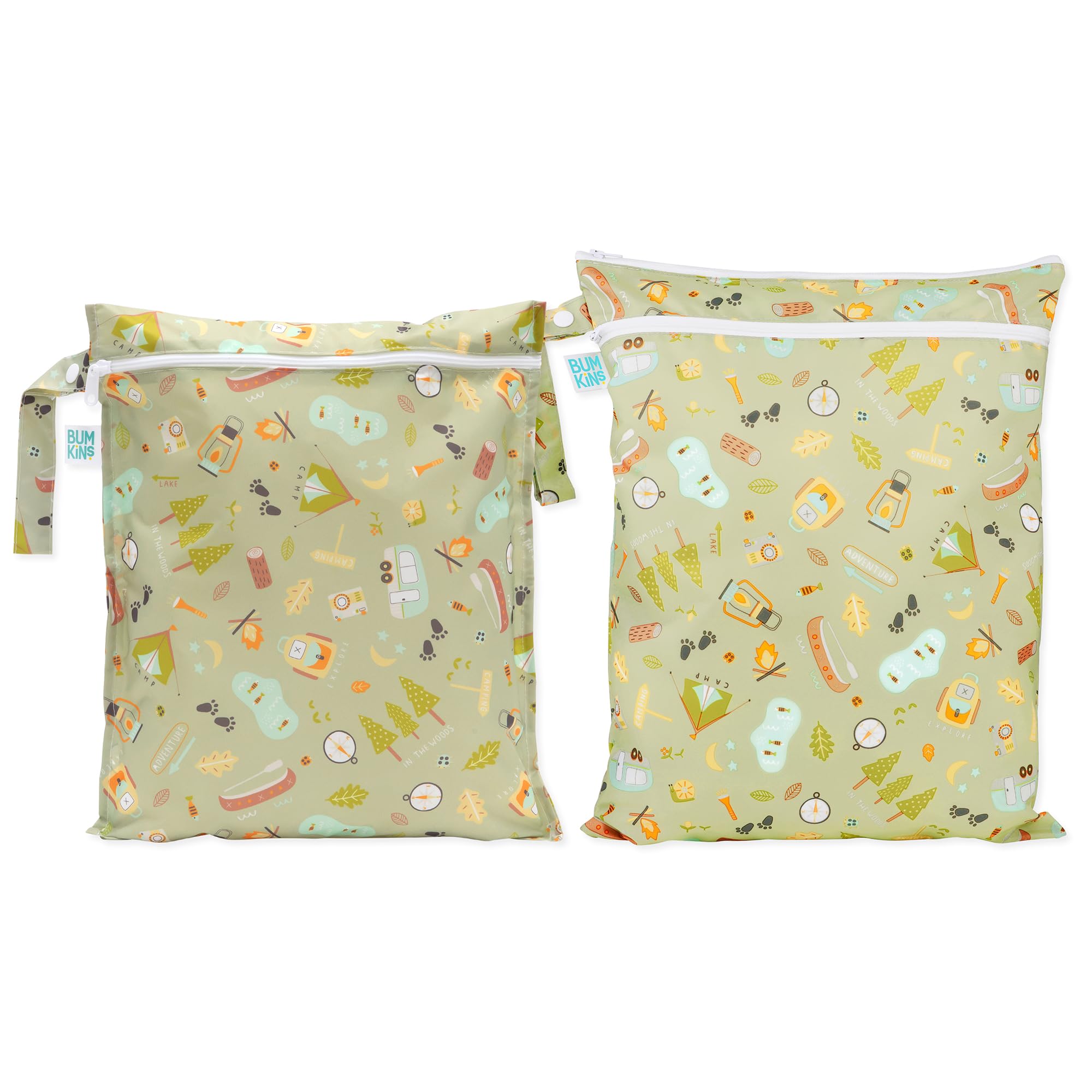 Bumkins - Waterproof Wet and Wetdry Bags - For Beach, Baby, Travel, Swim Suit, Cloth Diapers, Pump Parts, Pool, Gym, Toiletries - Reusable & Easy to