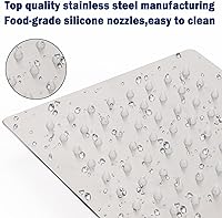 Vista 48 de NearMoon - Cabezal de regadera grande de acero inoxidable cuadrado de lujo en cascada, para instalar en el techo o la pared