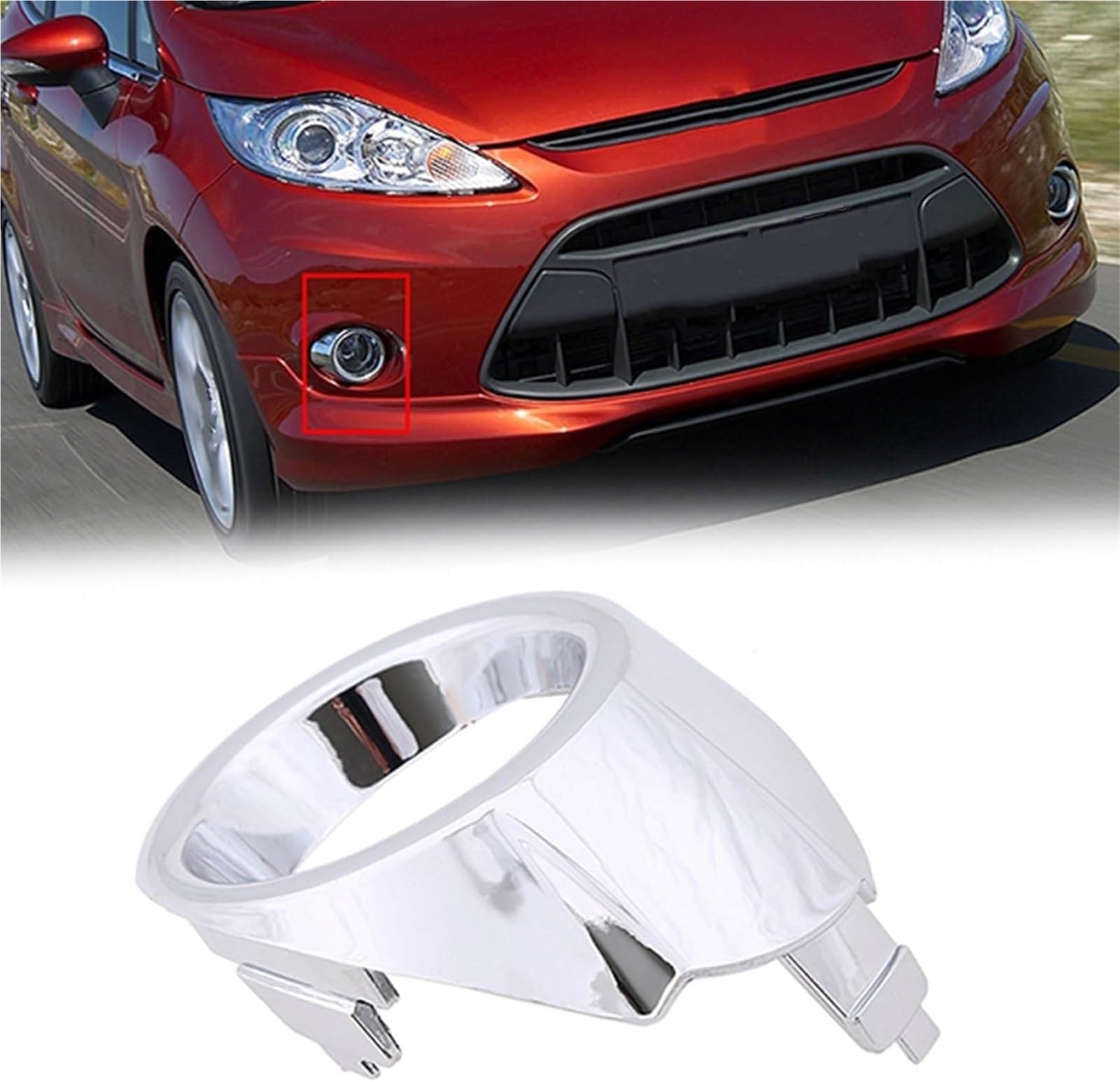 Per Ford Per Fiesta 2008-2012 Copertura fendinebbia Griglie Racing Paraurti anteriore Fendinebbia