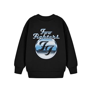 Foo Fighters T-Shirt Graphique à Manches Longues pour Enfants | Haut Classique avec Logo Bande Noire | Chemise de Musique Unisexe à col Rond pour l’Automne-Hiver - Les Beatles, Paul McCartney, John Lennon, RIngo Starr, George Harrison