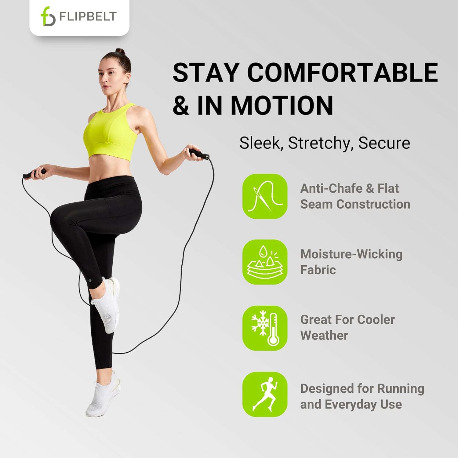 FlipBelt Women's Mid-Weight Leggings Workout with Pockets