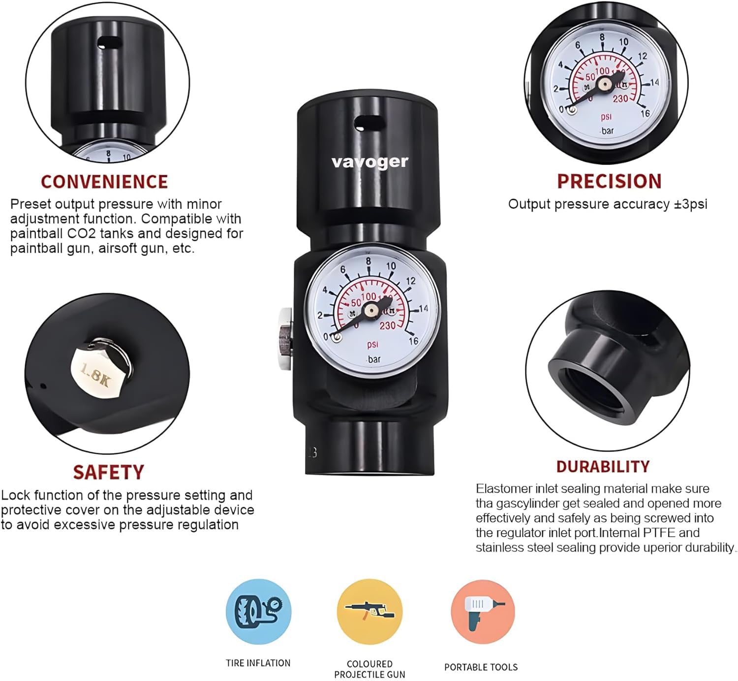 Upgrade Paintball Co2 Pressure Regulator Mini Sef Super Fast Refresh HPA Lower Pressure Regulator