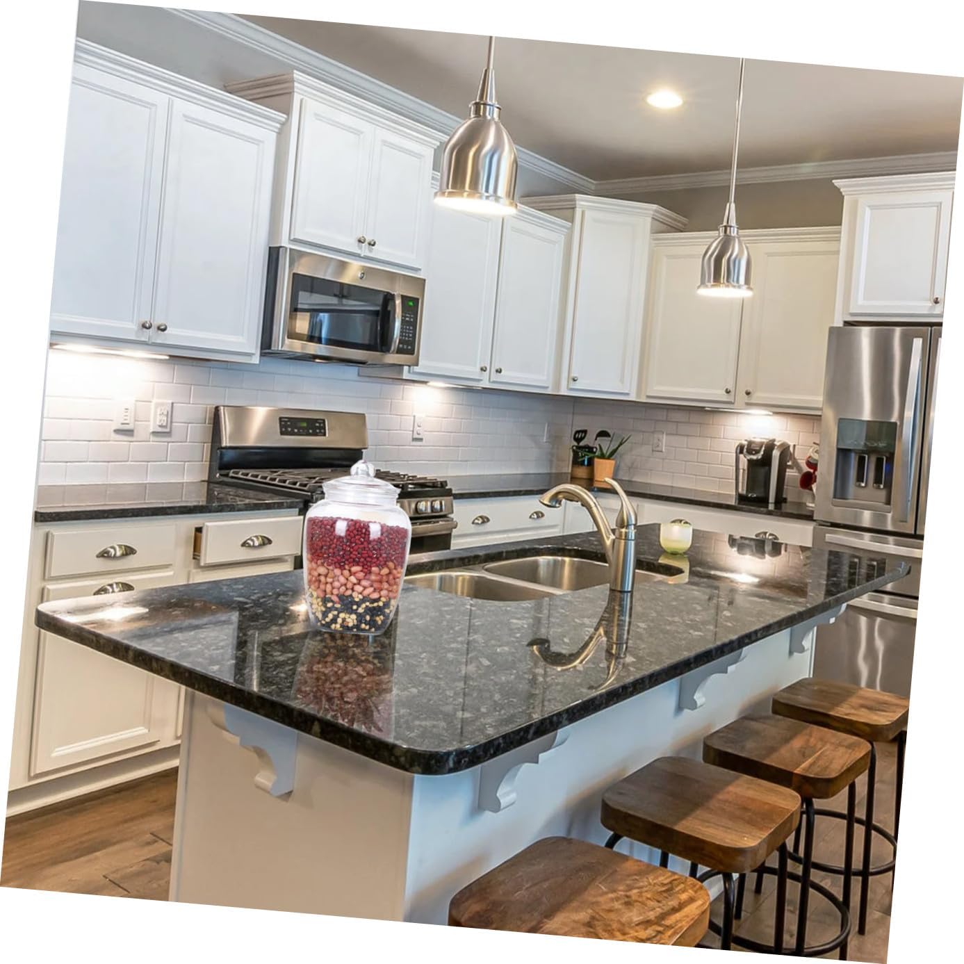 Large 2200ml Glass Sealing Container with Airtight Lid, Honey Storage Jar and Food Storage Canister for Kitchen Pantry Organization