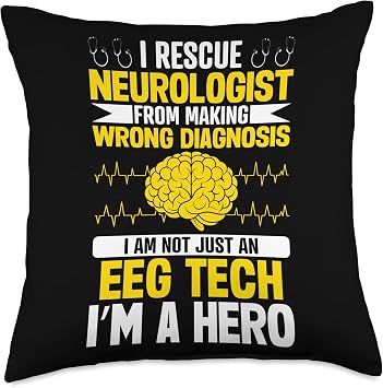 EEG Technician Throw Pillow