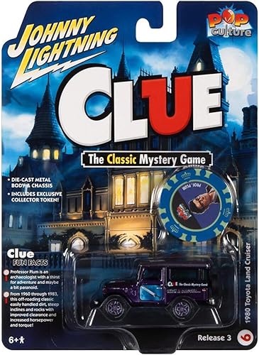 Miniatura 3 de Johnny Lightning MINI 1/64 1980 Toyota Land Cruiser CLUE Púrpura