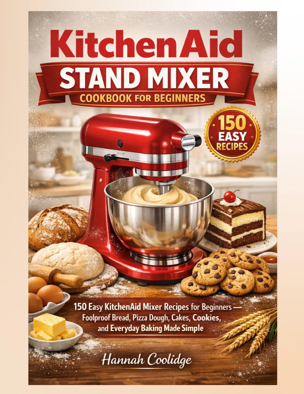 KitchenAid Stand Mixer Cookbook for Beginners: 150 Easy KitchenAid Mixer Recipes for Beginners — Foolproof Bread, Pizza Dough, Cakes, Cookies, and Everyday Baking Made Simple