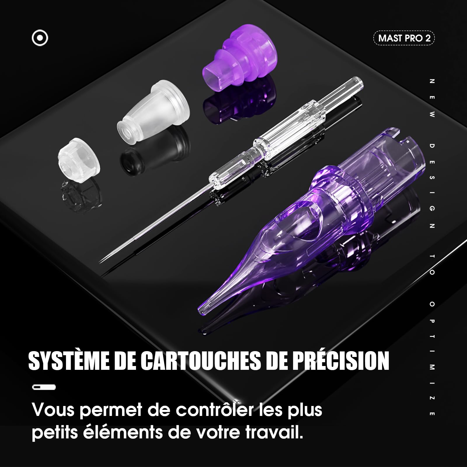 Mast Pro2 Aiguilles Tatouage 20pcs Bugpin Tattoo Needle Cartridge Round Liner #1203RL 0.35mm pour Machine à Tatouer