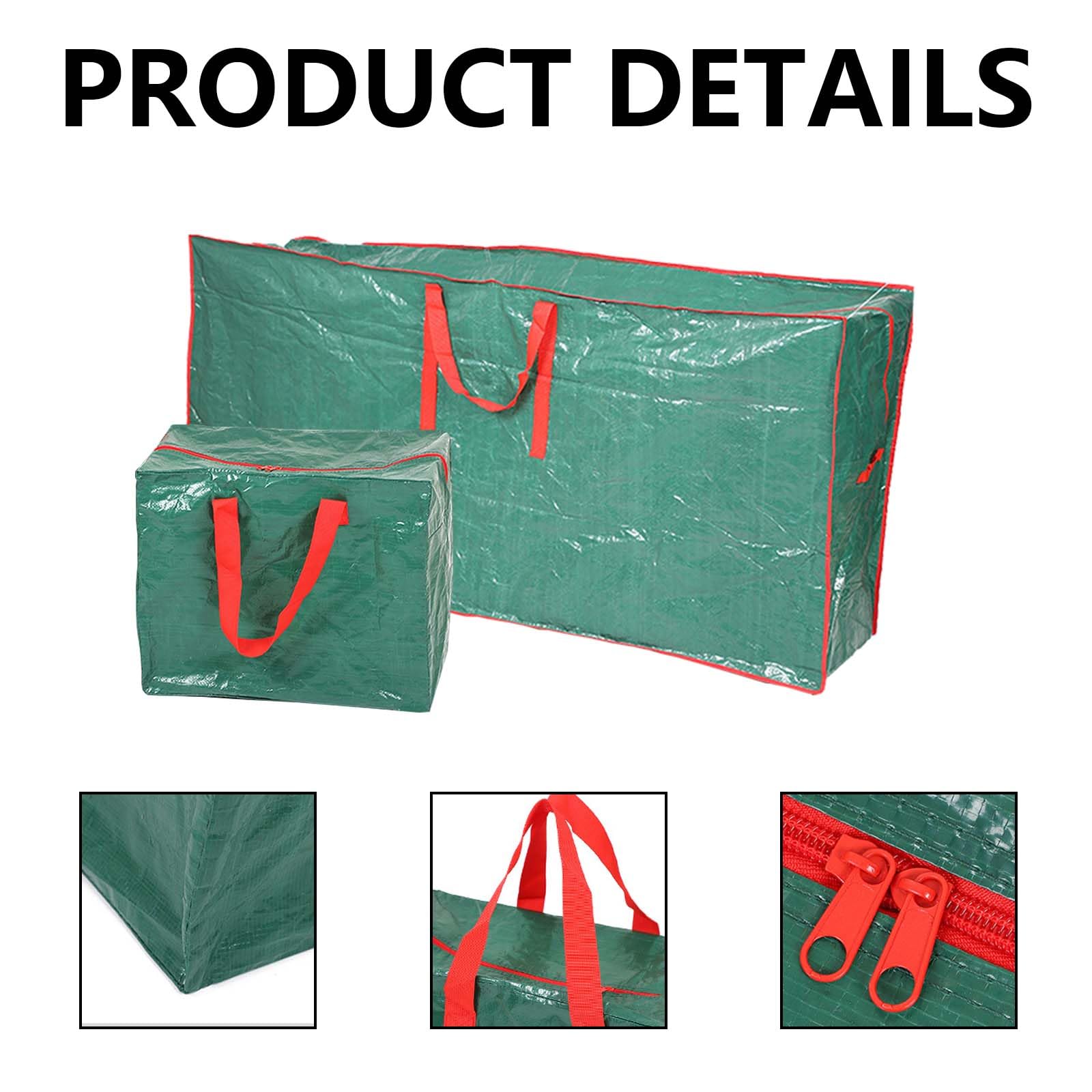 Paquete De 3 Funda para Árbol de Navidad, Bolsas De Bolsa Arbol Navidad, Árbol de Navidad Bolsa de Almacenamiento165 cm Para Árbol De Navidad Artificial Con 2 x 48cm Bolsas De Decoración Navideña