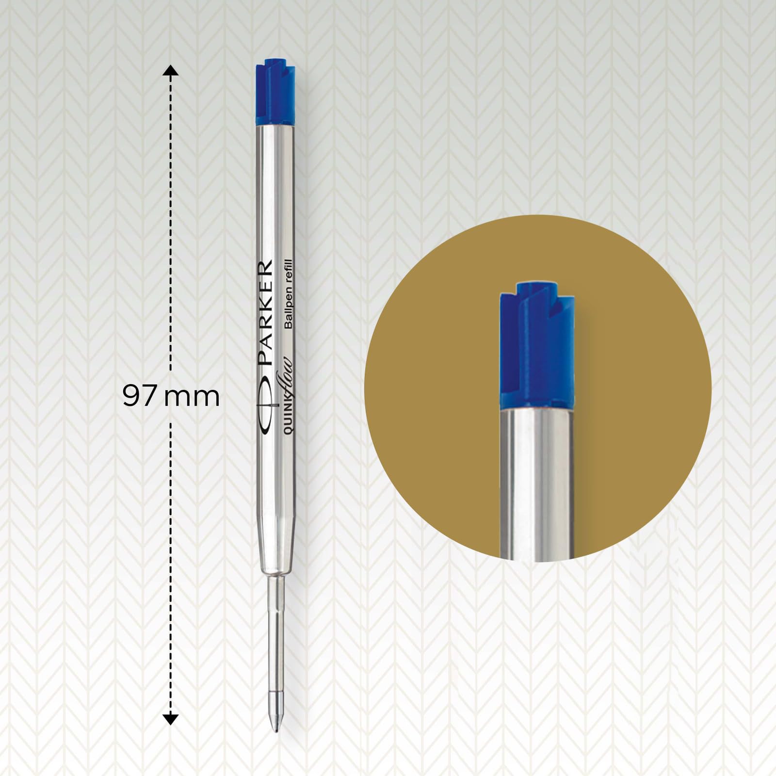 Parker 1950371 Quinkflow Tükenmez Kalem Yedeği, Orta Kalınlıkta Uç, Mavi 3lü paket