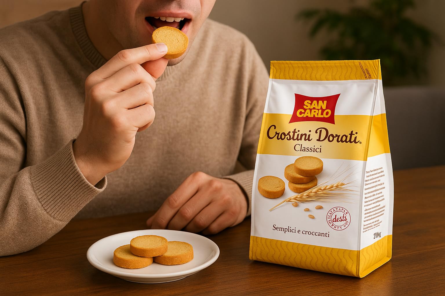 Crostini Dorati Classici – 18 Confezioni da 200g – Totale 3,6kg – Friabili e Croccanti, Ideali per Antipasti, Zuppe, Aperitivi – Prodotto Italiano