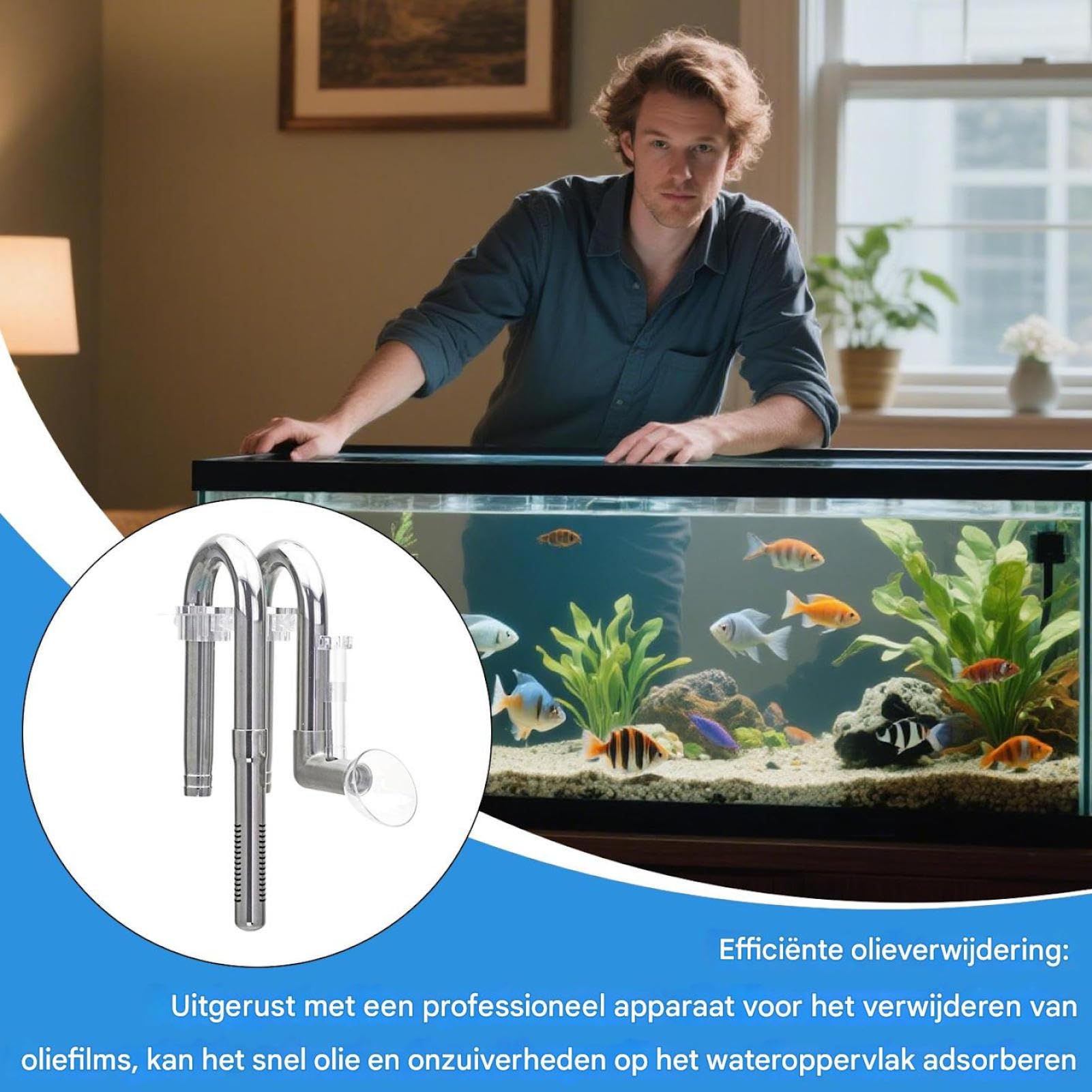 Skimmer De Para Pecera Accesorios Tubería De Alta Resistencia | Tubo De Entrada Y Salida De Acuario Accesorio Ajustable Para Acuarios De Agua Dulce-Marinos Adultos