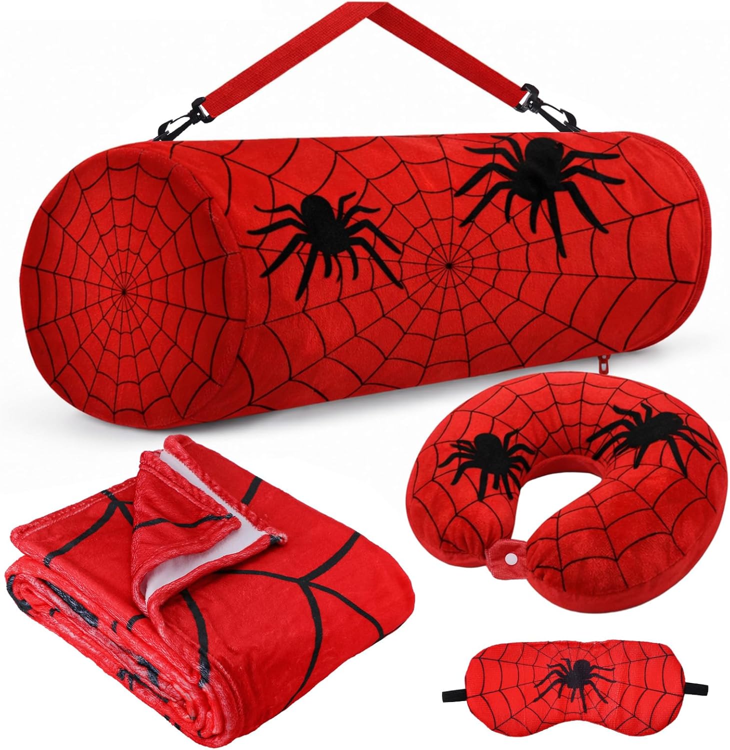 Set 4 Almohadas Viaje Espuma Viscoelástica Bolsa