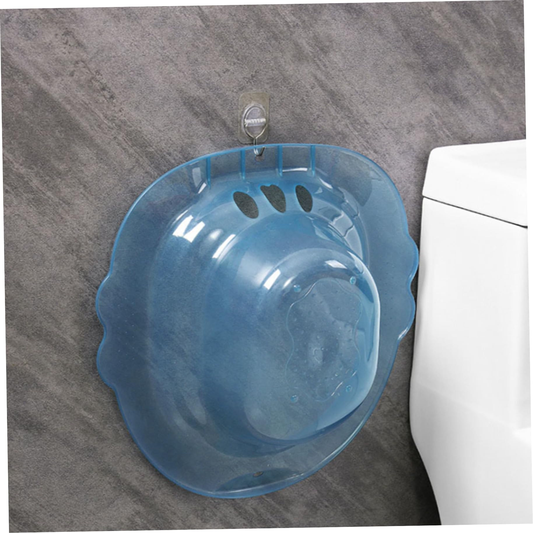 Baignoire de siège portable au-dessus des toilettes, bidet portable anti-débordement, fixation de bidet capacité pour hémorroïdes, soins privés post-partum, bleu, décor