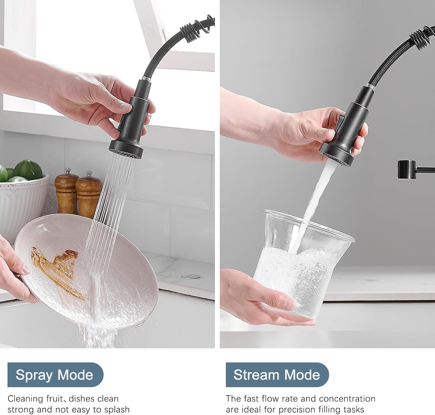 Oil Rubbed Bronze Kitchen Faucet,AIMADI Commercial Single Handle Single Hole Bronze Kitchen Faucet with Pull Down Sprayer grifo para fregaderos de cocina