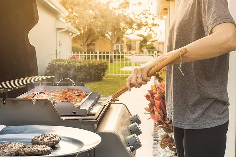 onlyfire Rozsdamentes Acél Plancha Grillezéshez, Grill Lap 62,8x40,6 cm