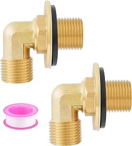 Wall Mount Commercial Faucet Installation Kit, Brass 2 Pack for Stainless Steel Sinks