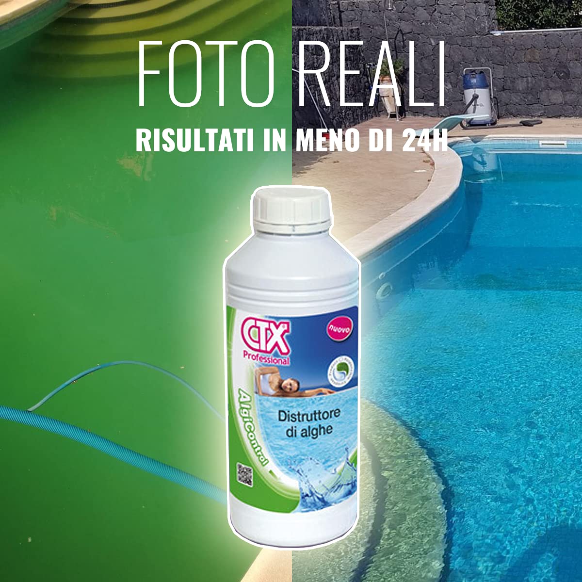 CTX 575 ANTIALGA SUPER CONCENTRATO PER RECUPERO (ALGICONTROL) CONFEZIONE DA LT. 1 - DISTRUTTORE DI ALGHE