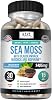 Kaya Naturals Sea Moss - Mobility Supplement for Men and Women - with Burdock Root, Irish Moss, Bladderwrack, and BioPerine - for Mobility Health and Immune Boost, 30 Count