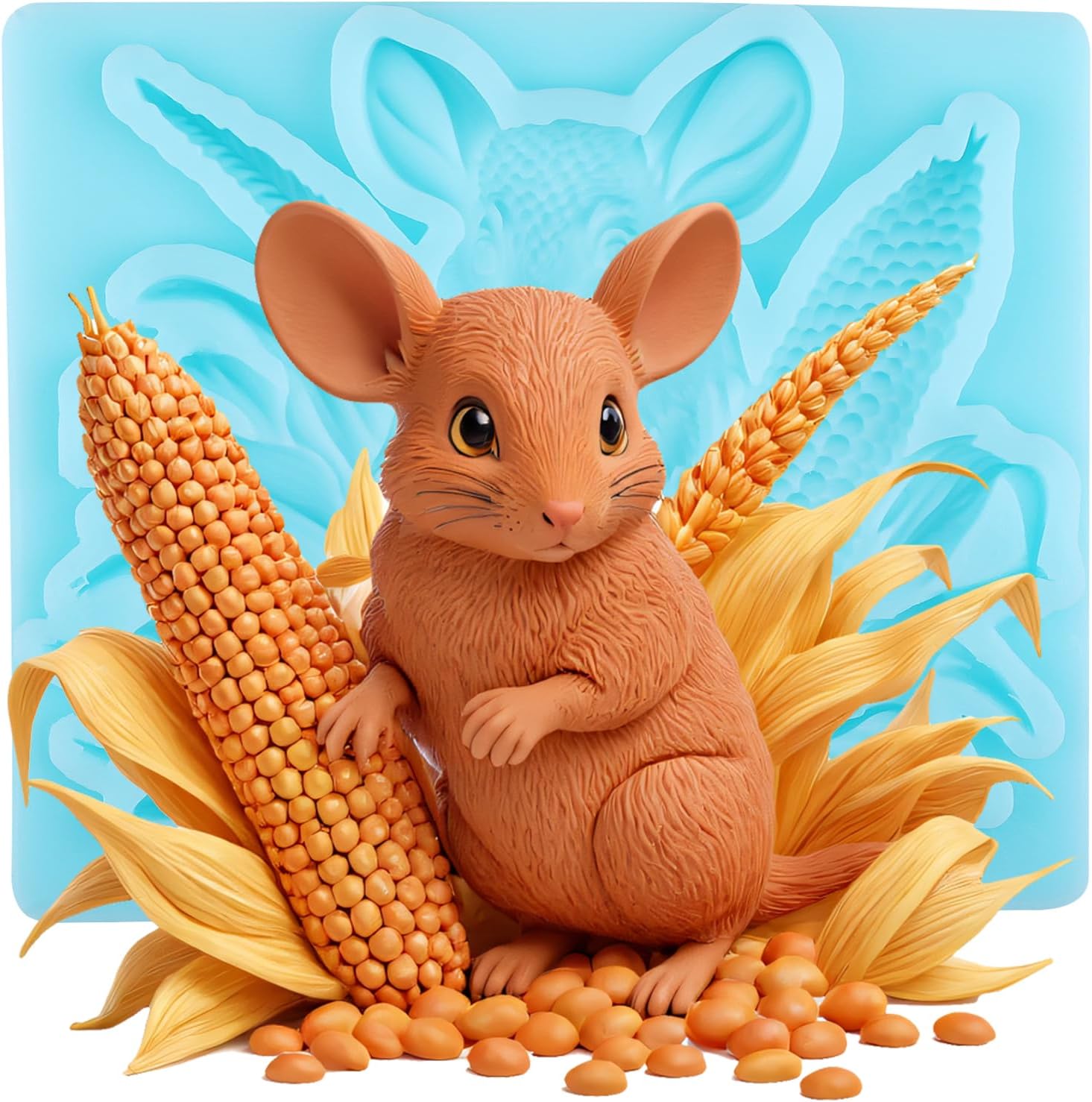 Mouse Fondant Molds Mouse Corn Silicone Mold for Cake Decorating Cupcake Topper Chocolate Candy Gum Paste Polymer Clay
