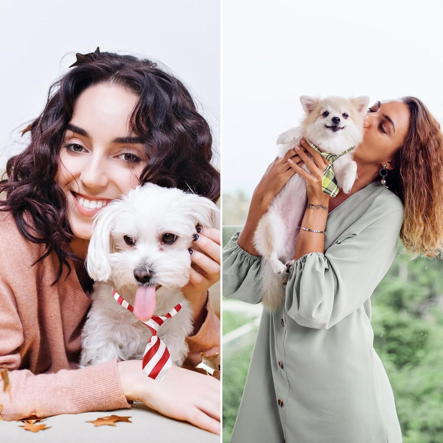 Segarty 60 PCS Small Dog Ties, Assorted Pattern Adjustable Pet Bow Ties for Small Dogs Bows Cats Grooming Bowties Puppy Neckties Festival Party Valentine Photography Birthday Gift Holiday Costumes