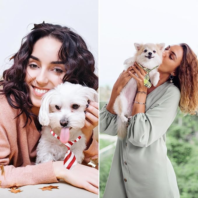 Segarty 60 Corbatas para Perros Pequeños, Estampados Variados Ajustables miniatura 7