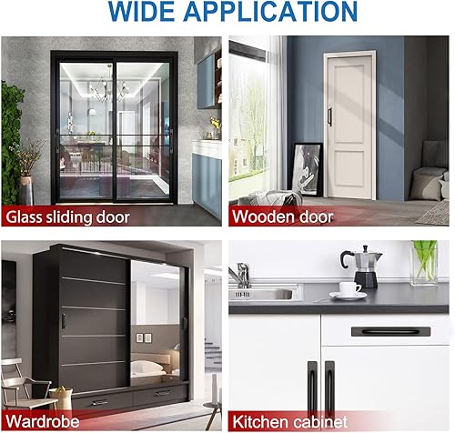 Miniatura 4 de Manijas adhesivas para puerta de armario, 2 unidades, manijas para puerta de ducha sin perforaciones, manijas de gabinete autoadhesivas para