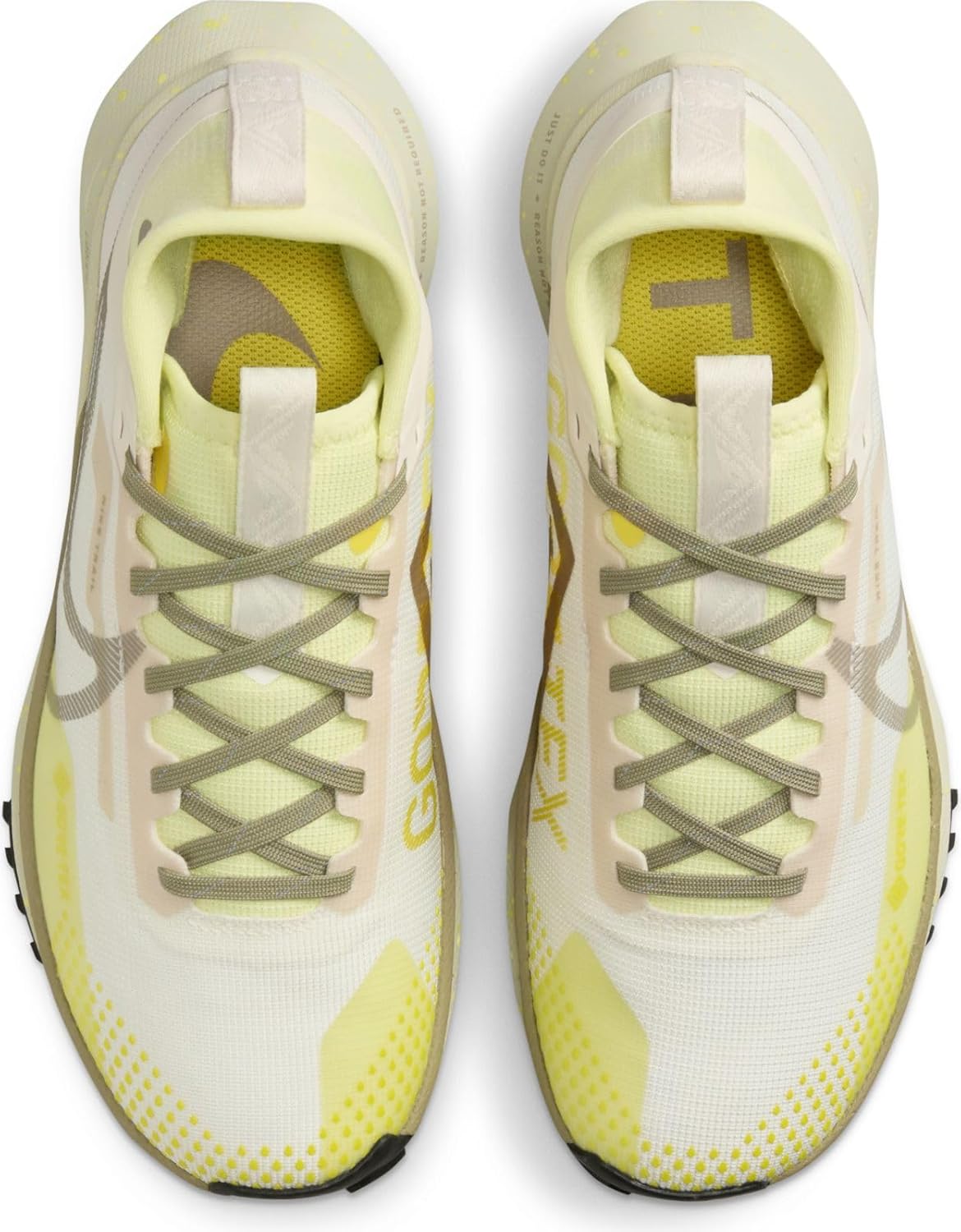 Nike Women's React Pegasus Trail 4 Gore-texSneaker, Light Ivory Neutral Olive Green Bright Green, 11.5 US