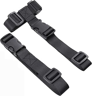 Luggage Straps,Two Add a Bag Suitcase Strap Belt,Adjustable Travel Attachment Accessories for Connect Your Three Luggage Together - 2 pack(Black)